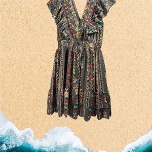 Boemo Anthropologie Short Women Dress  Paisley Size M Medium